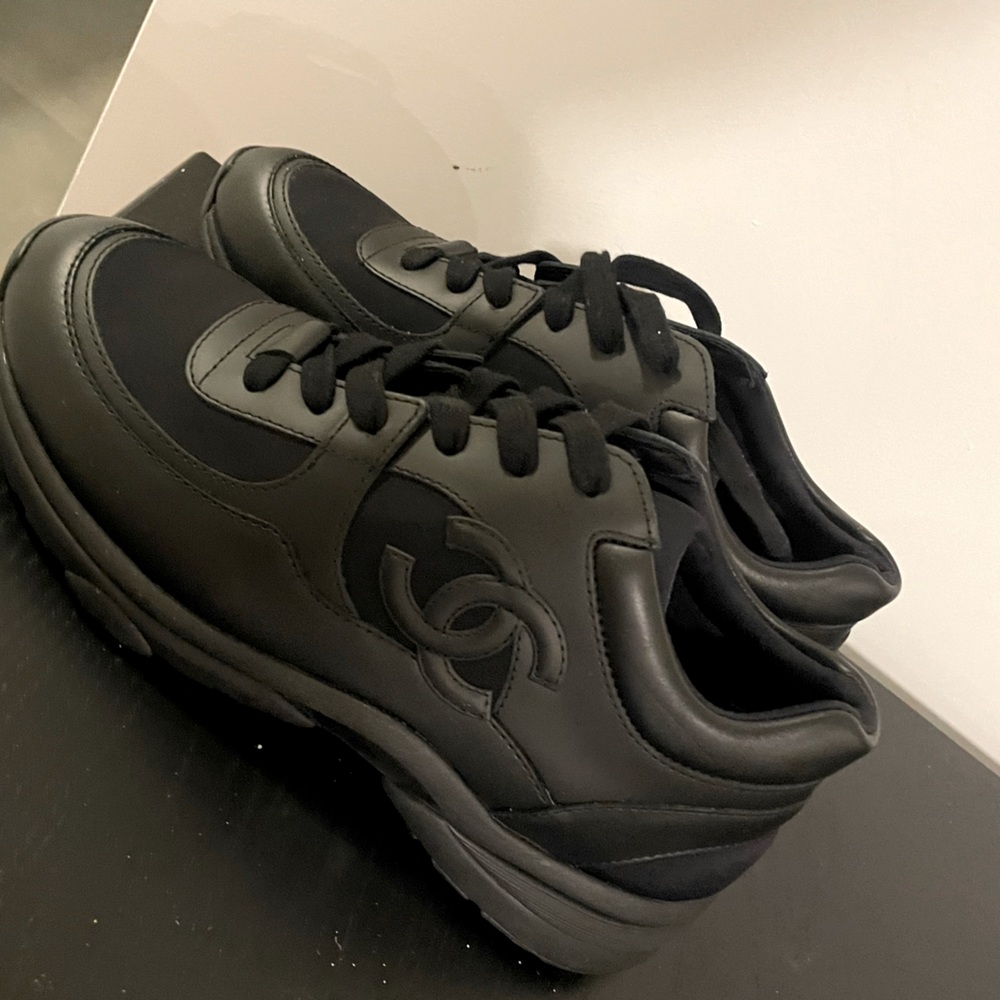 Black CHANEL sneakers